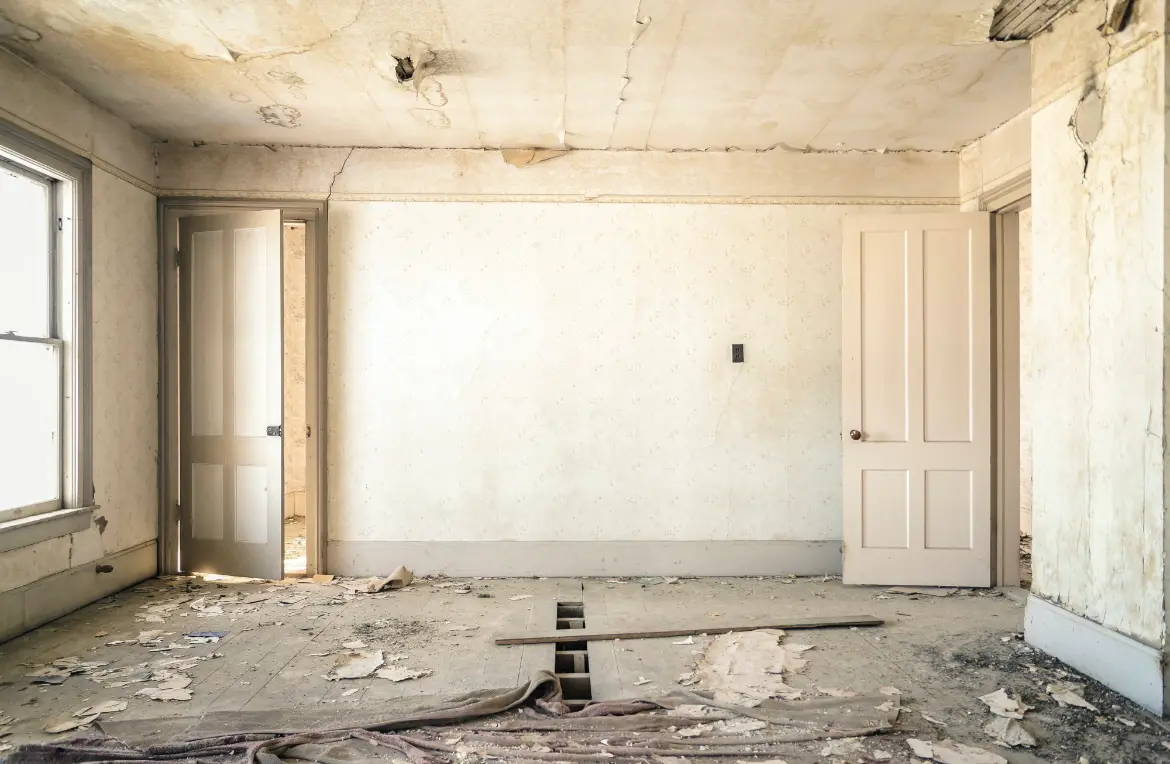 Waste disposal crew managing a cleanout project in Denton