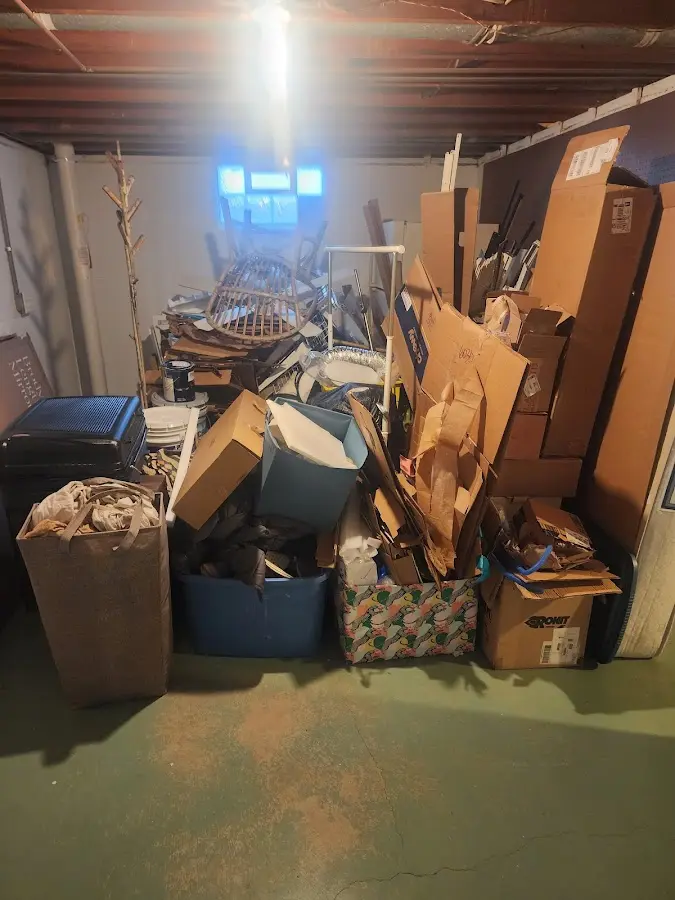 Roll-off dumpster container at job site for Roll Off Dumpster Rental in Denton